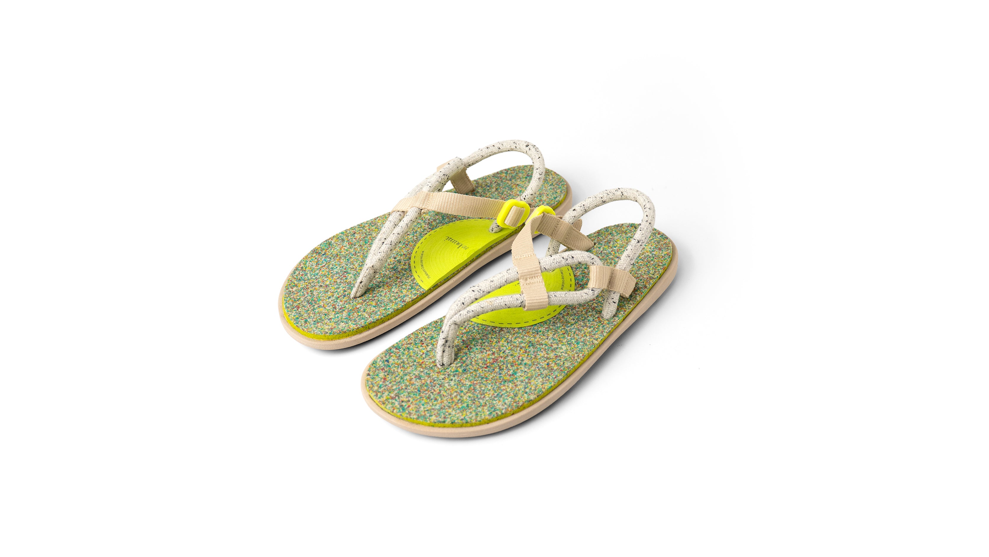 Re:Bumi Recycled Sandal - White Matcha
