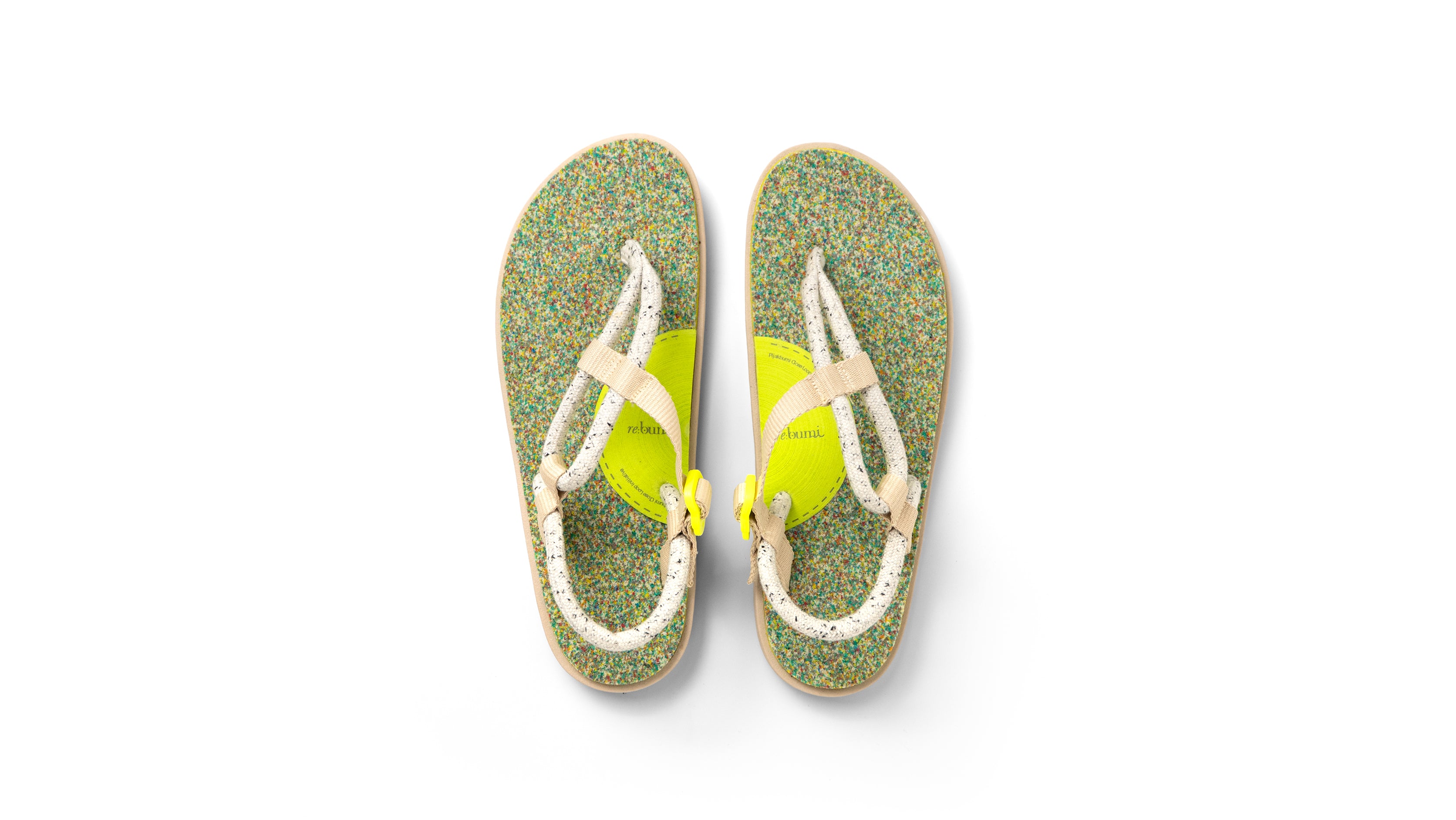 Re:Bumi Recycled Sandal - White Matcha