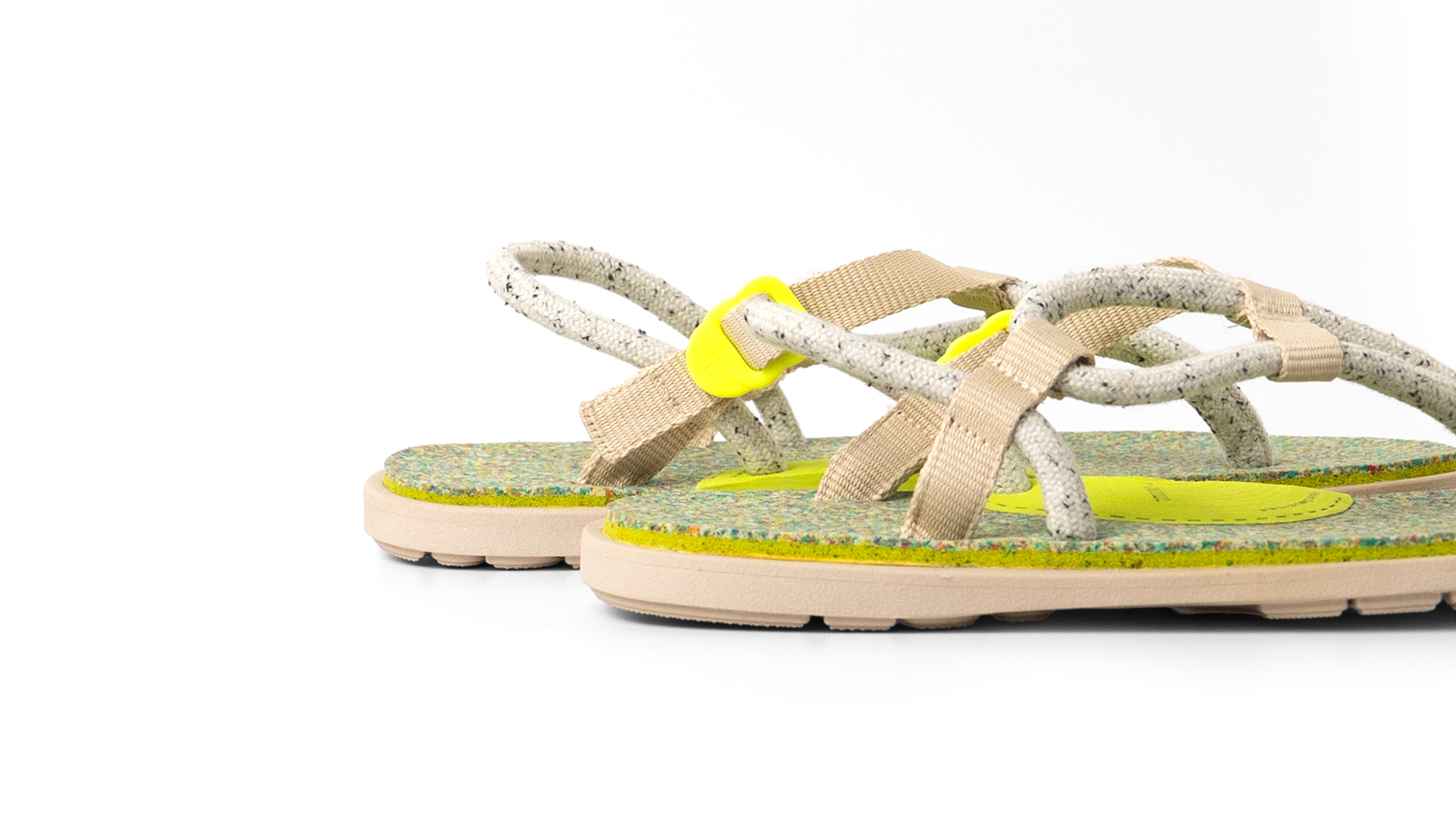 Re:Bumi Recycled Sandal - White Matcha